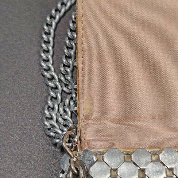 Whiting and Davis Chain Mesh Envelope Crossbody Convertible Purse Vintage - Picture 5 of 8